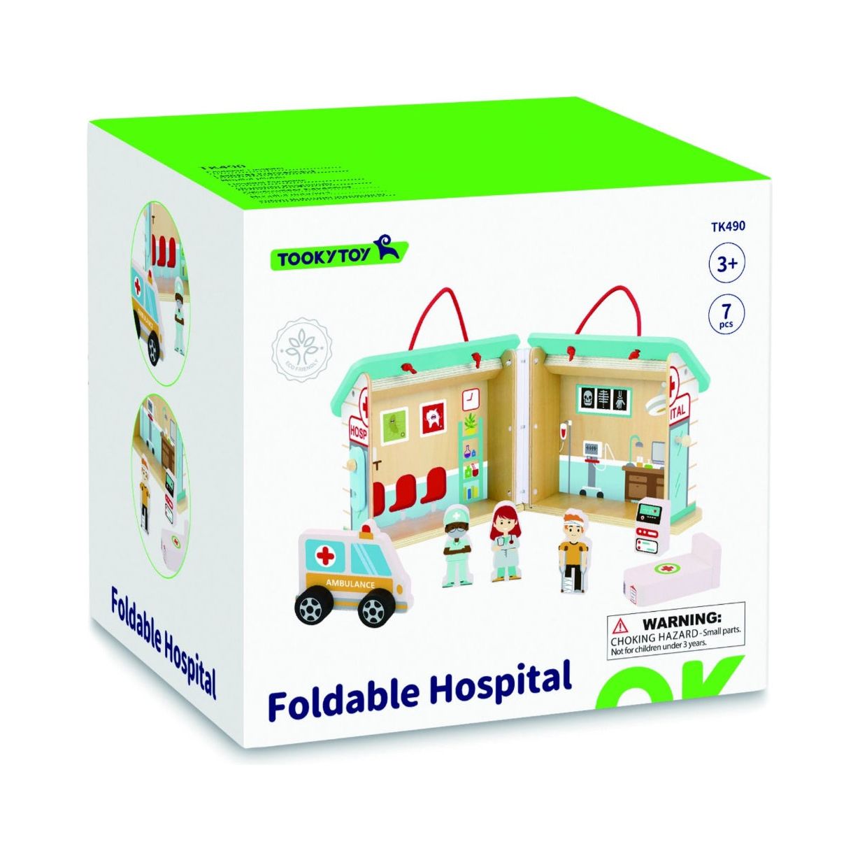 Tooky Toy Wooden Foldable Hospital