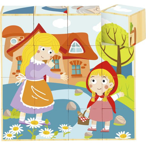 Tooky Toy Wooden Block Puzzle - Little Red Riding Hood
