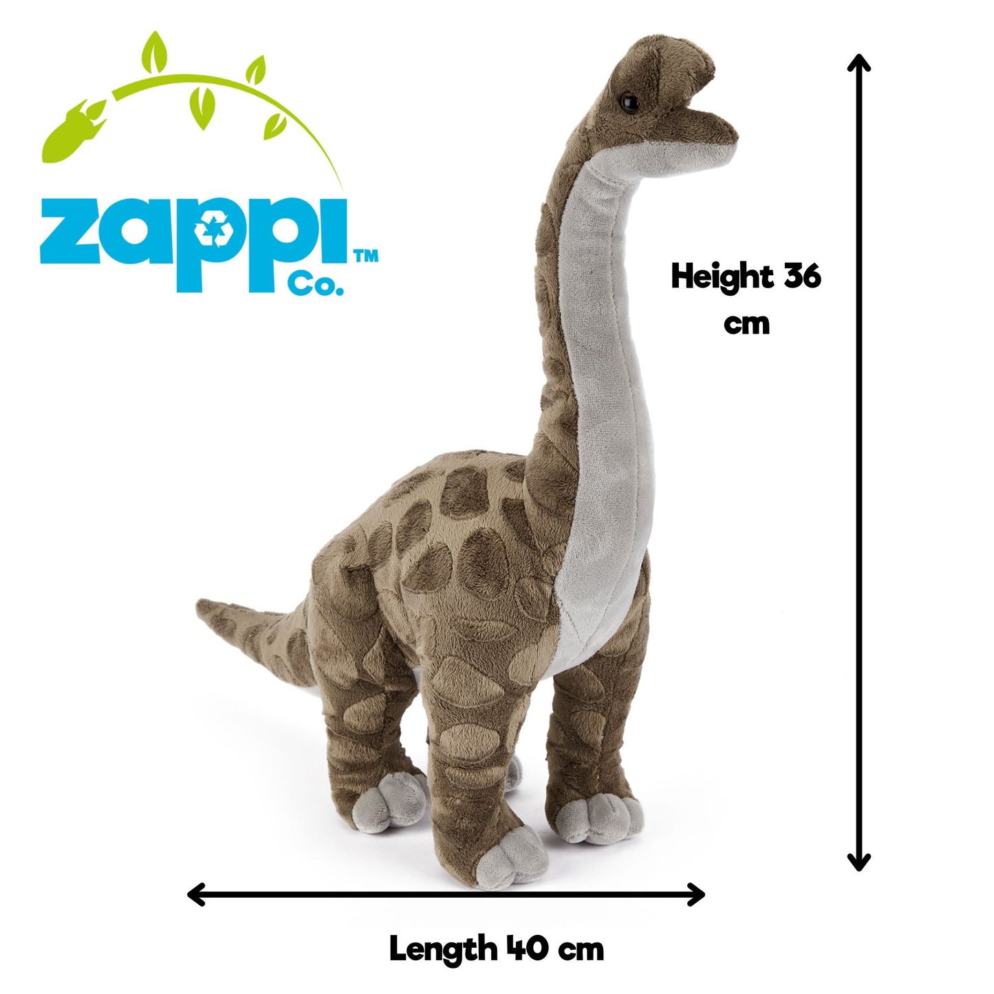 Zappi Brachiosaurus Dinosaur 16" ECO Plush Soft Toy