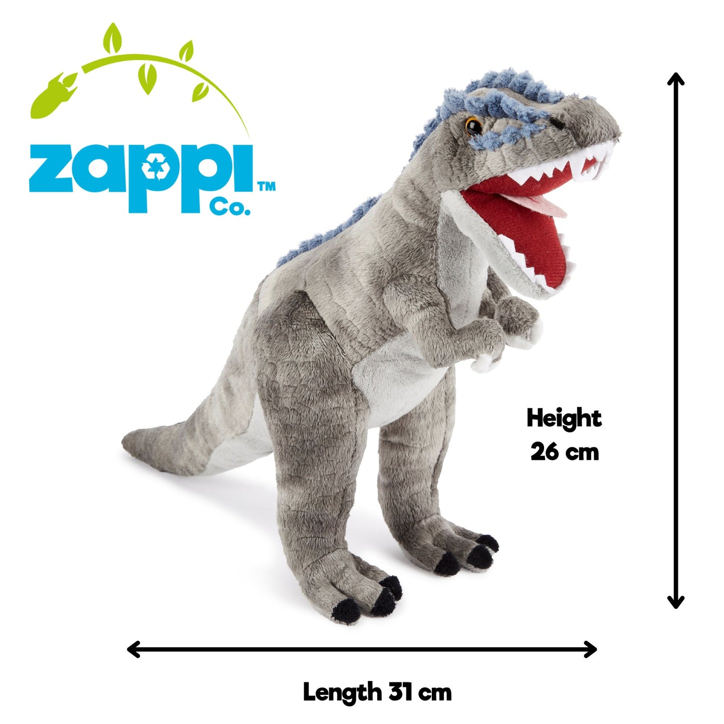 Zappi T-Rex Dinosaur 16" ECO Plush Soft Toy