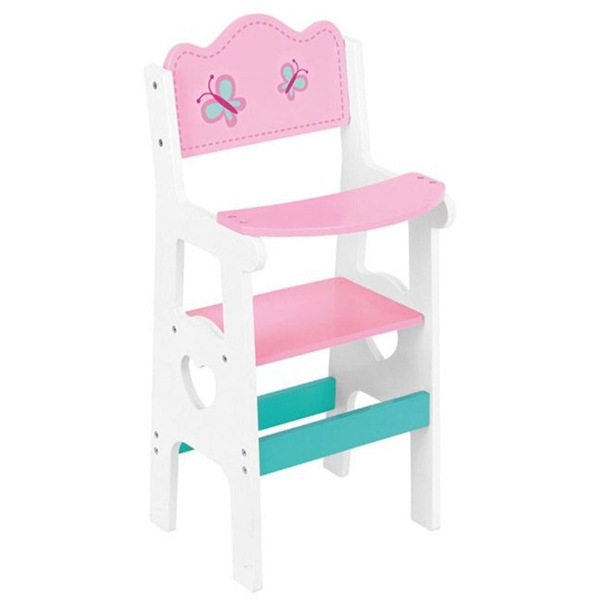 Wooden High Chair and Cradle Set