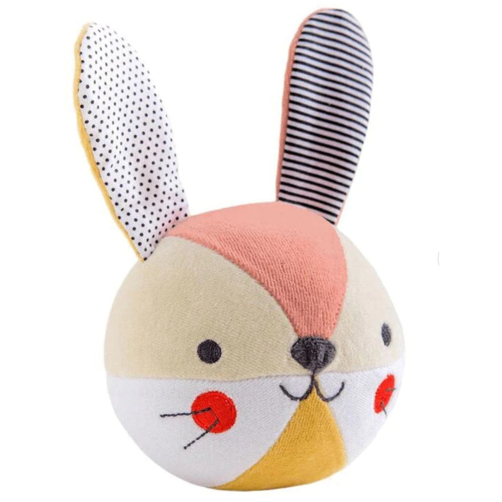 Petit Collage Chiming Bunny Organic Soft Ball