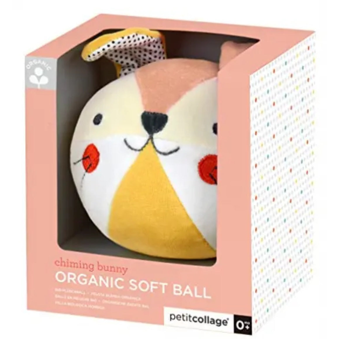Petit Collage Chiming Bunny Organic Soft Ball