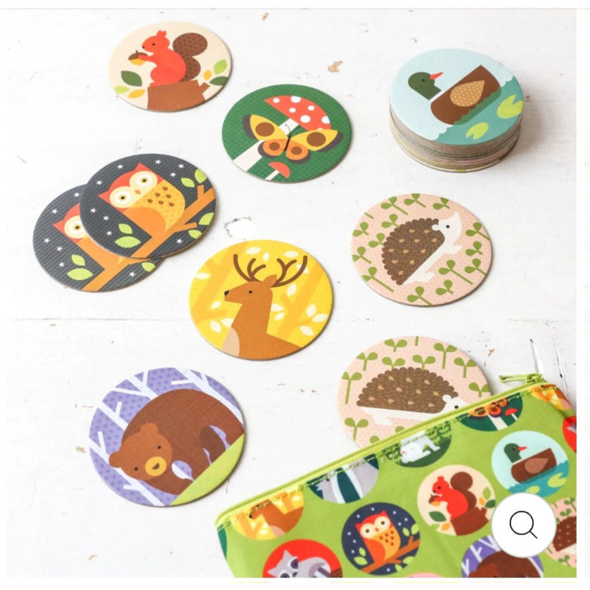 Petit Collage Matching Game. Forest Animals