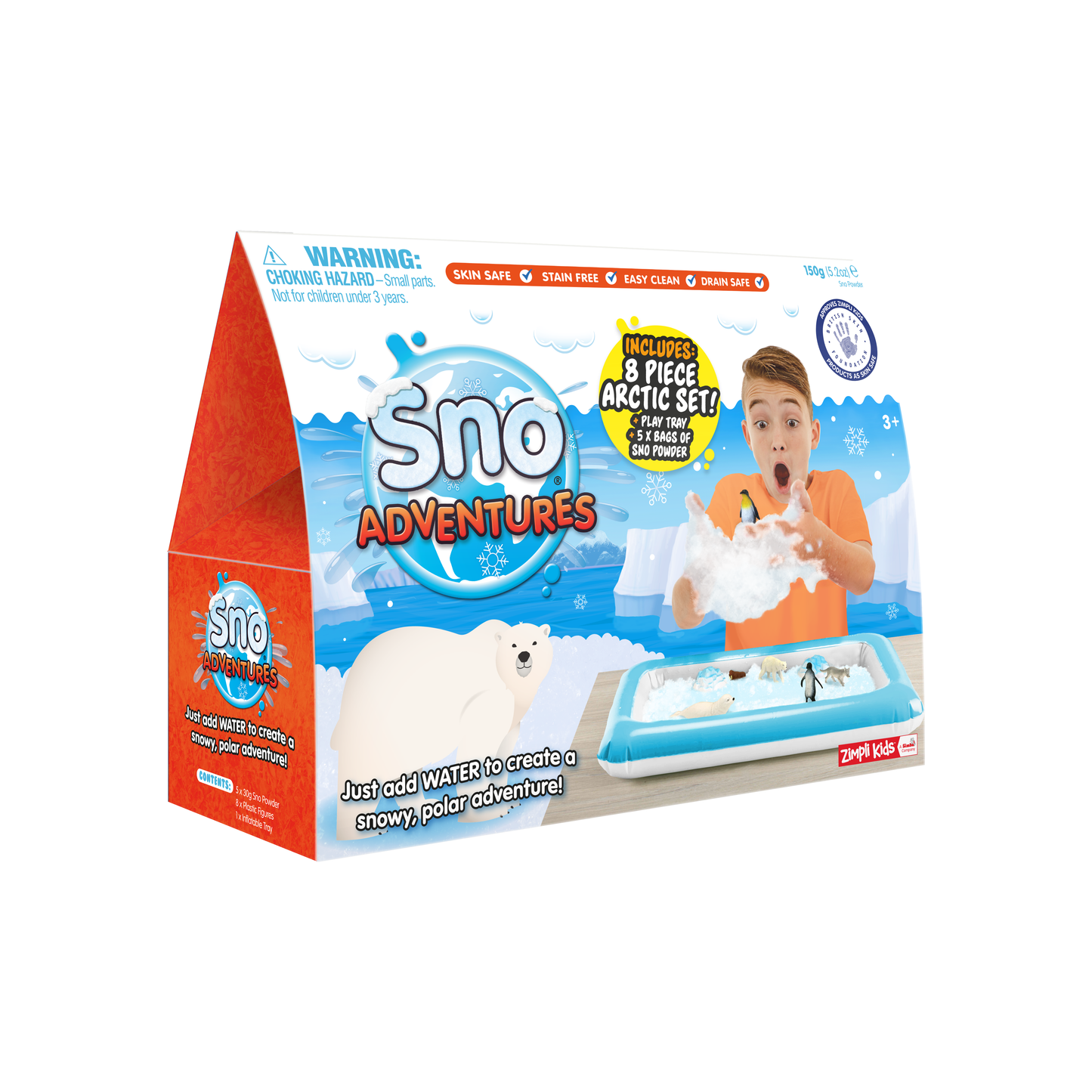 Zimpli Kids SNO Adventures Pretend Snow Kit Including 8 Piece Arctic Set