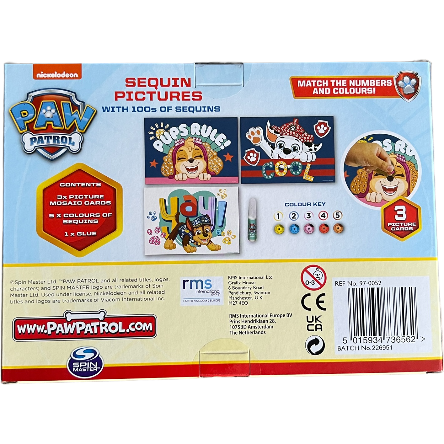 Paw Patrol Sequin Pictures Set