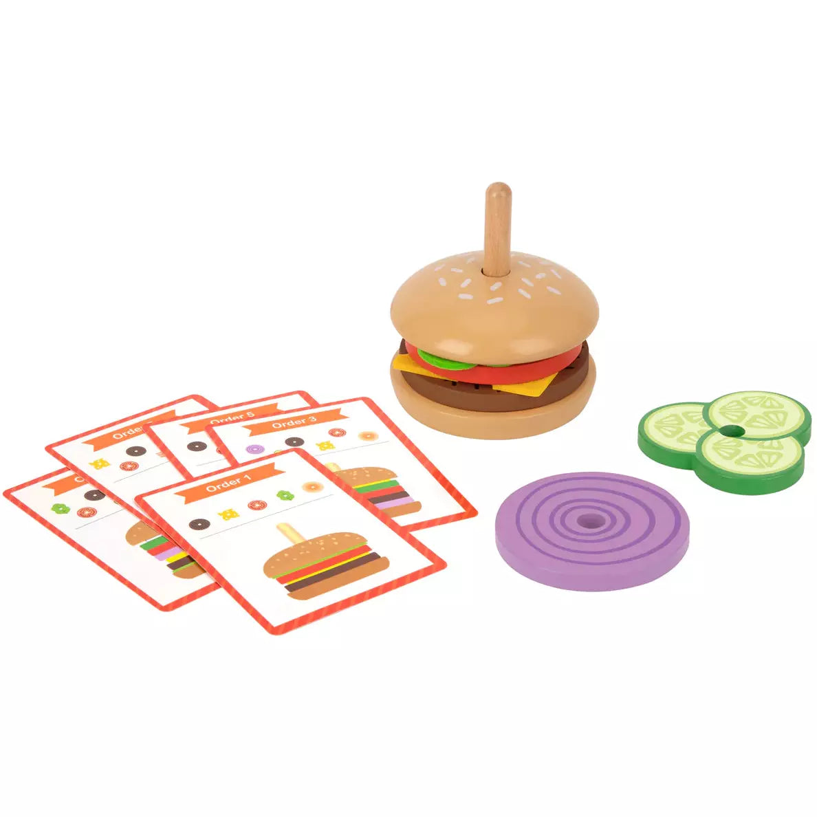 Tooky Toy Wooden Making A Burger Toy